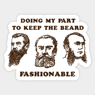 funny beard Sticker